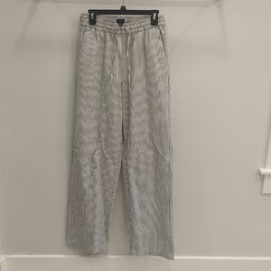 J. Crew Black and White Striped Pants